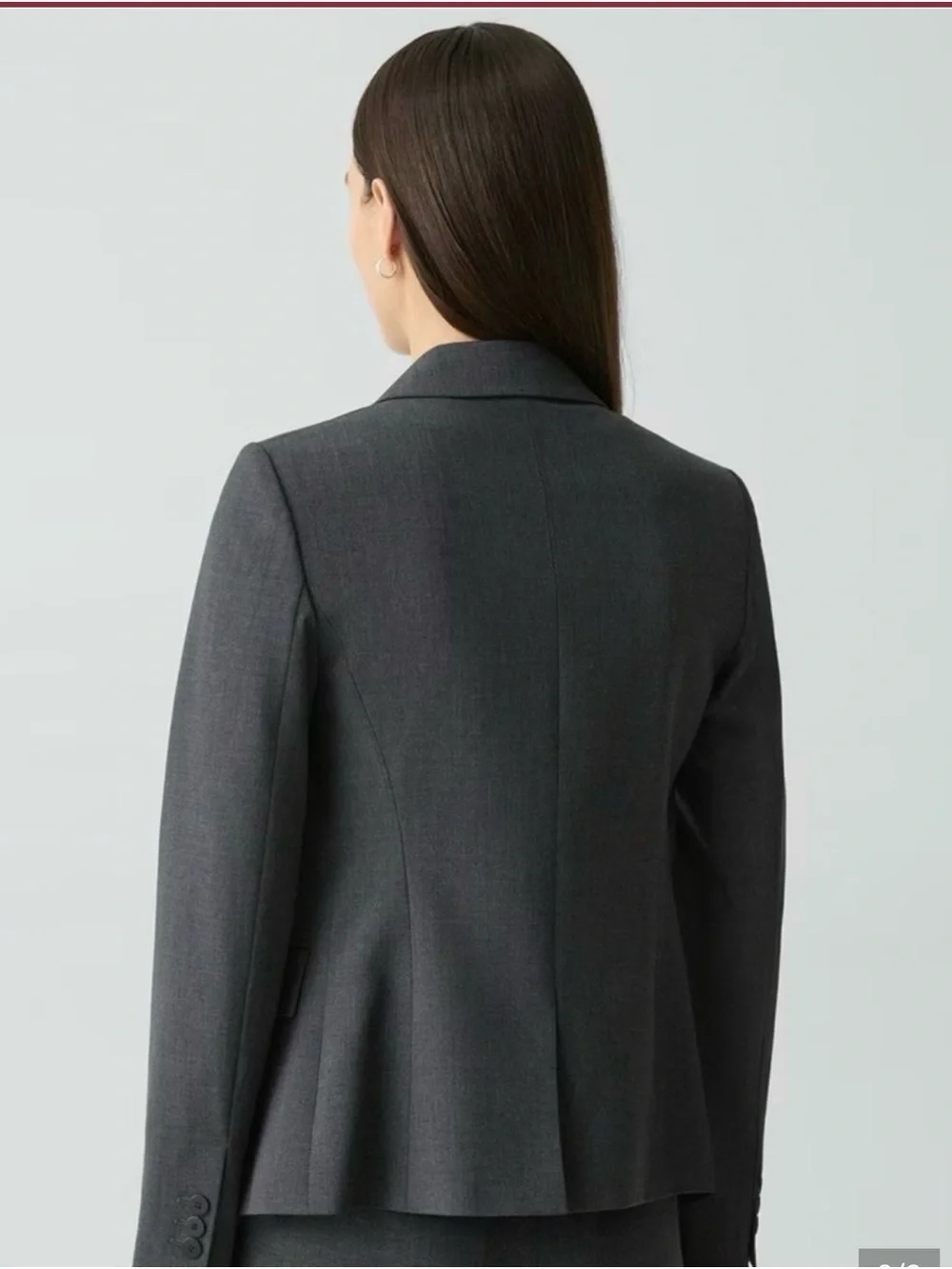 Theory Charcoal Gray Tailored Women's Blazer
